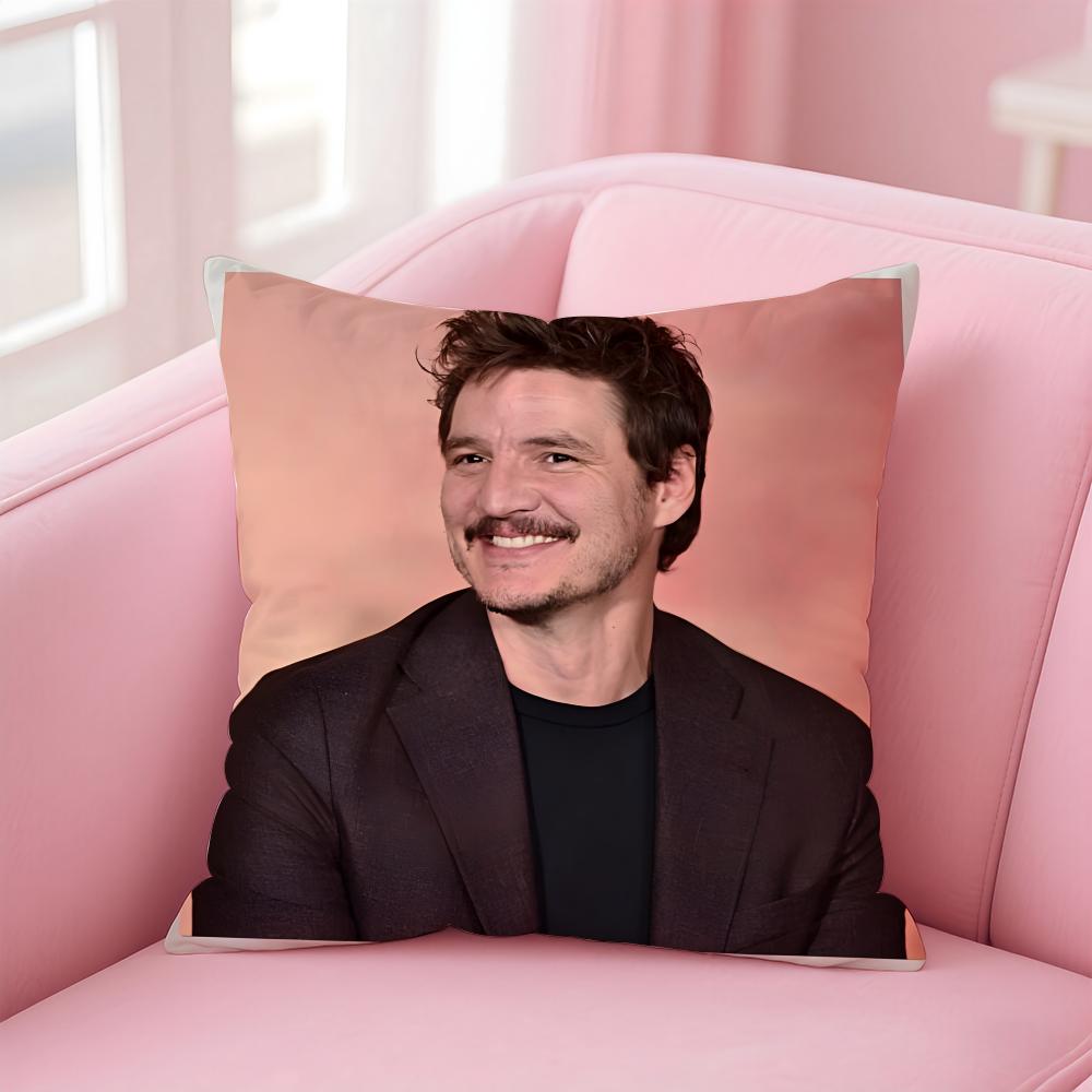 Hot Charismatic American Actor PPedro Pascal Cushion Cover Pillow Case Soft Skin Friendly Fabric Concealed Zipper