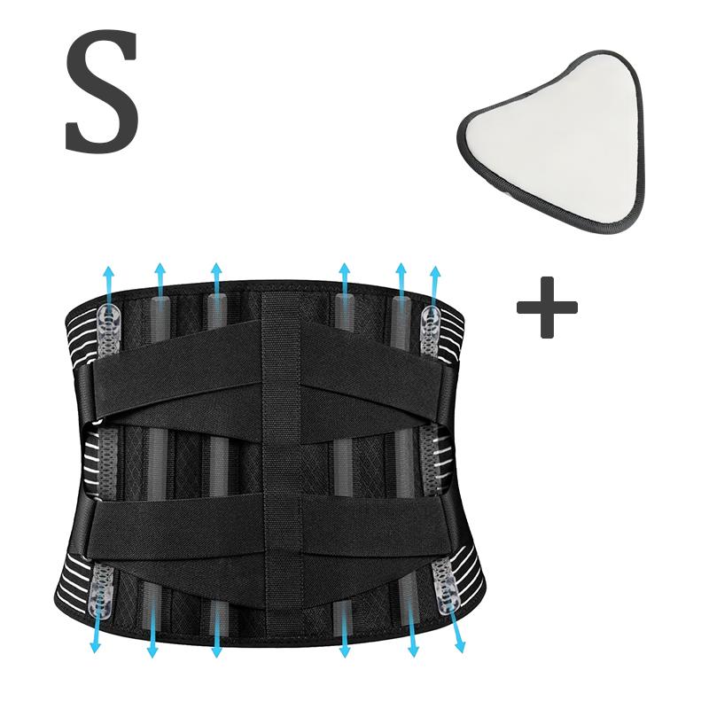 Lumbar Back Belt with Waist Pad Adjustable Breathable Waist Trainer Anti-skid Spine Lumbar Support Belt Lower Back Stress Relief