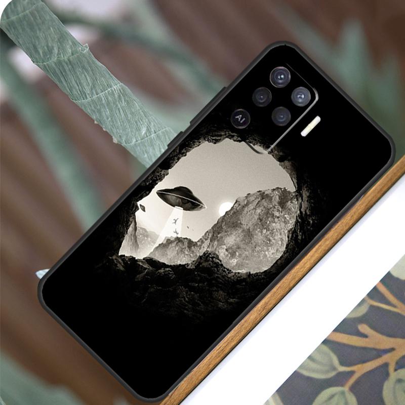 Funny Alien For OPPO A53S A57S A54S A38 A78 A58 A79 A15 A17 A77 A16 A76 A96 A52 A72 A5 A9 A94 A74 Case