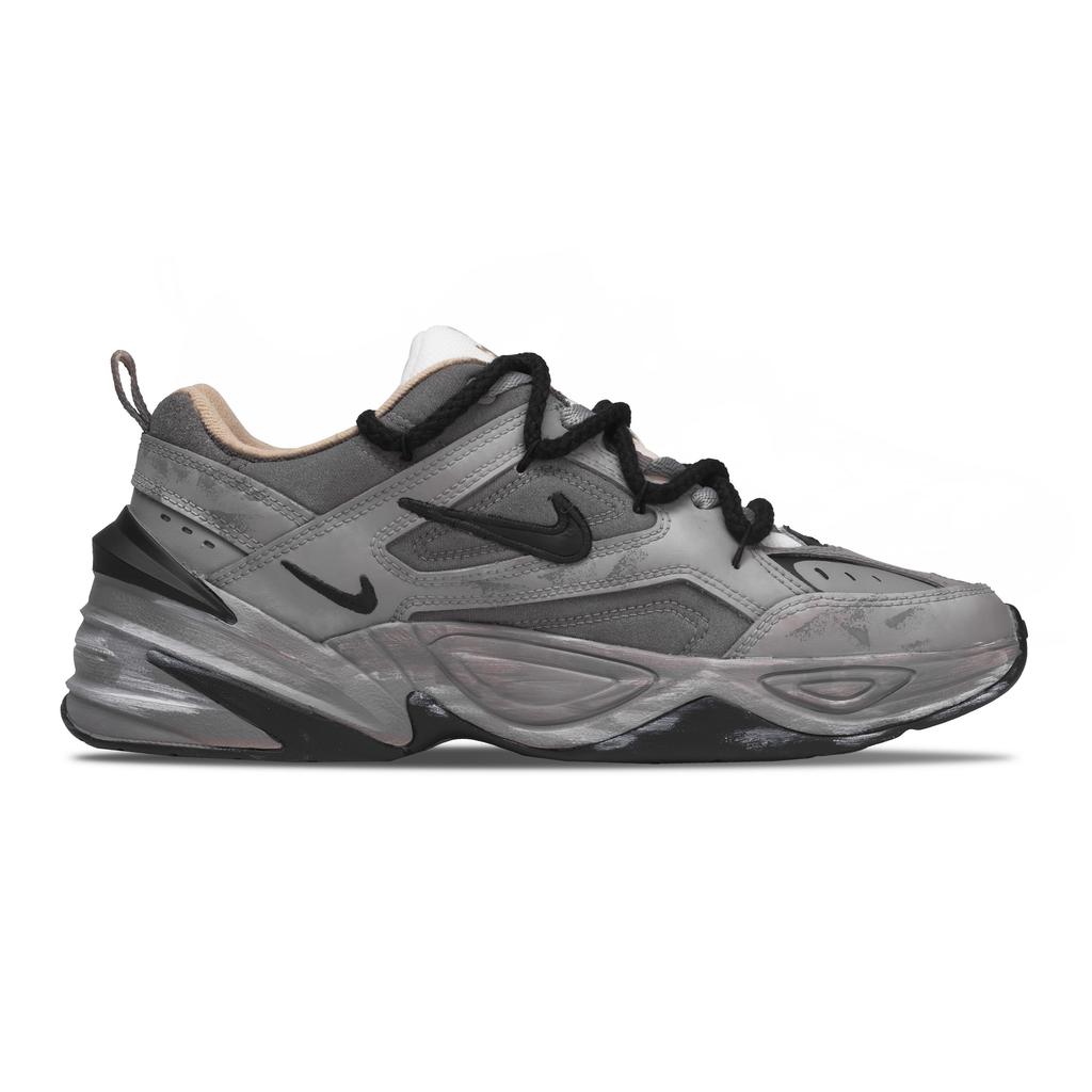 Nike M2K Tekno Abrasion Resistant Low Top Chunky Sneakers Unisex Gray AV4789-102(Team109-)