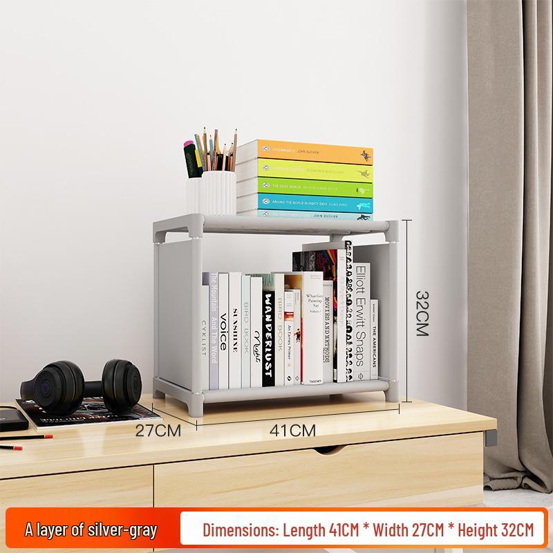 Απλό Ράφι Βιβλίων Διπλής Σειράς: Ράφι Αποθήκευσης από Χαλύβδινο Σωλήνα για Φοιτητές και Παιδιά