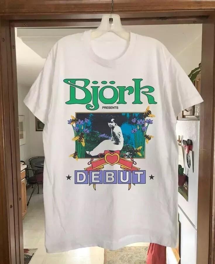 

Bjork Presents Debut Concert Tour White Short Unisex Tshirt Reprint KH11893 Unisex T-Shirt XXXL
