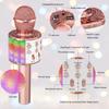 Bezdrôtový karaoke mikrofón, Detský karaoke mikrofón s LED tancujúcim svetlom, Bluetooth mikrofón pre deti dievčatá chlapcov na párty spievanie
