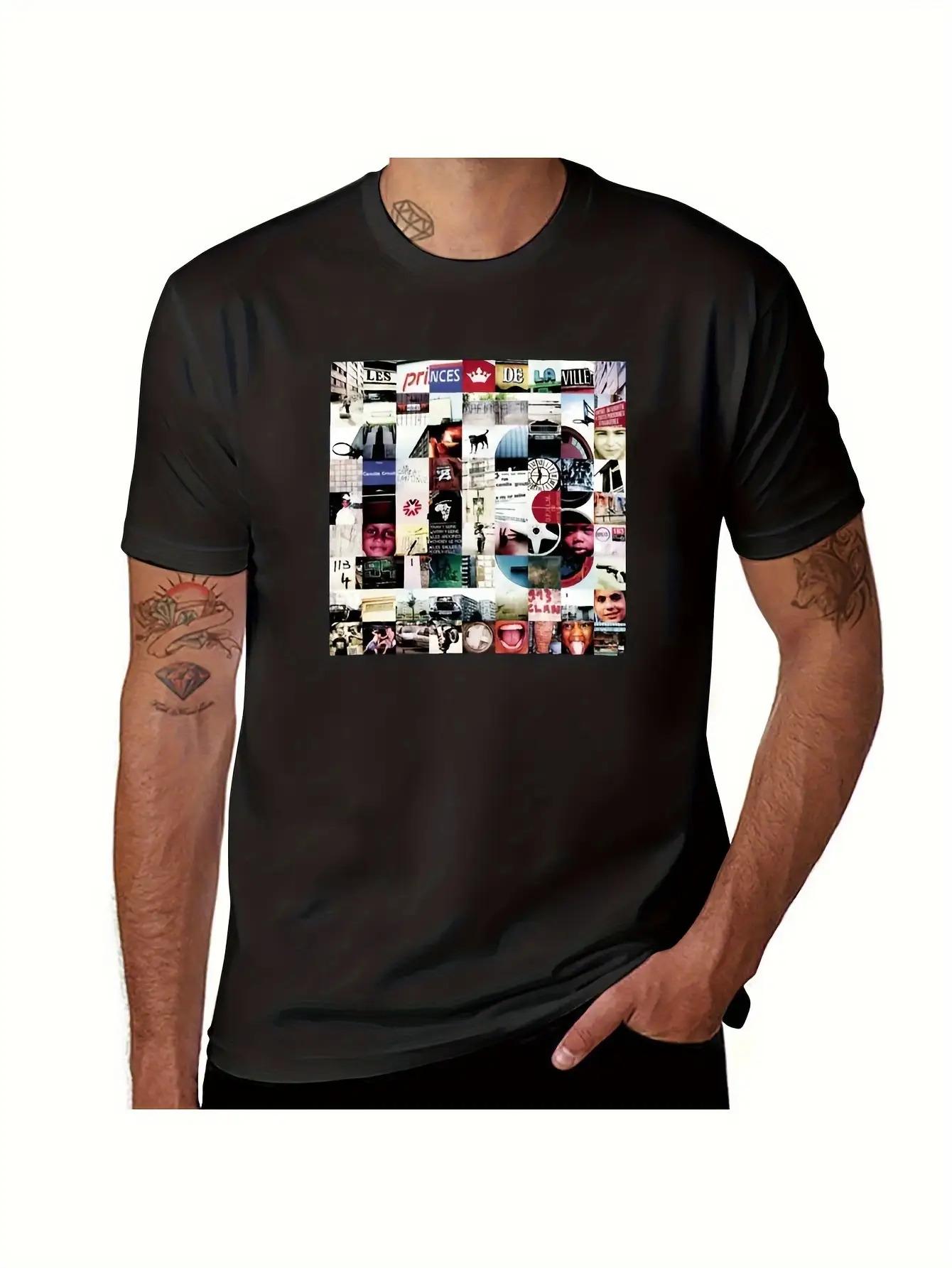 Men S Black T-Shirt Featuring a Striking 113 Graphic M