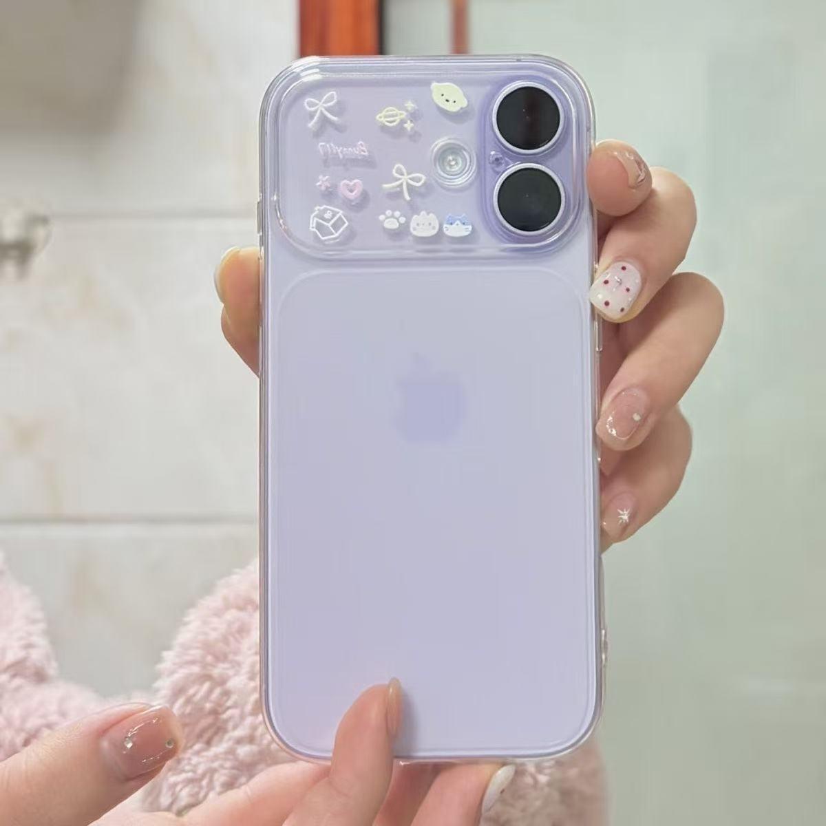 

Soft Cartoon Kitten Case for iPhone 12-17 PROMAX with Enlarged Window Apple 14 Pro