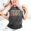 Vintage 1986 Unisex Adult Cotton TShirt 40th Birthday Gift for Women Retro Unisex Oneck Printed Tee Ropa Mujer Unisex Camisetas
