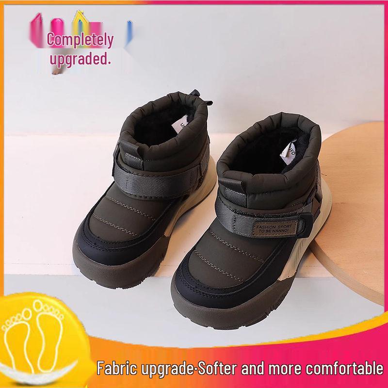 Mädchen Kleinkind Winter Baumwollstiefel - Samtgefüttert, Rutschfest, Weiche Sohle, Warme Schneestiefel