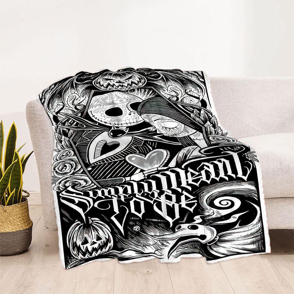 Christmas Nightmare Blanket Soft Warm Cozy Suitable for Couch Sofa Picnics for All Occasions Warmthful Decor Ideal Gift For Birthday Valentine'S Day