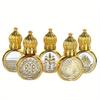 10ml Mini Tragbar Reise Galvanisiert Schnitzen Glas Leere Flasche Ätherisches Öl Rollerflasche Goldene Kronenform Parfümabfüllung