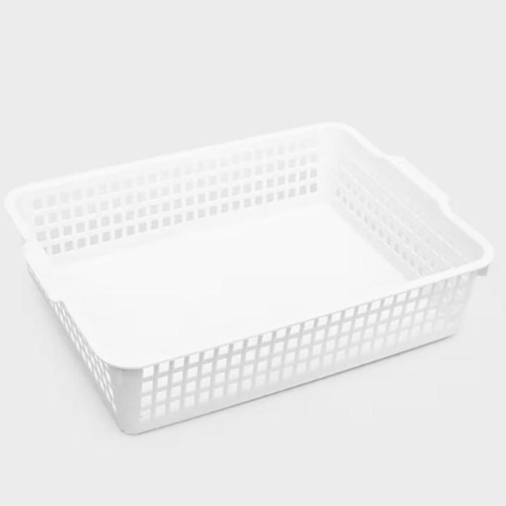 Living Mesh Basket No.3 White (25.4 * 33.6 * 8.4 Cm)