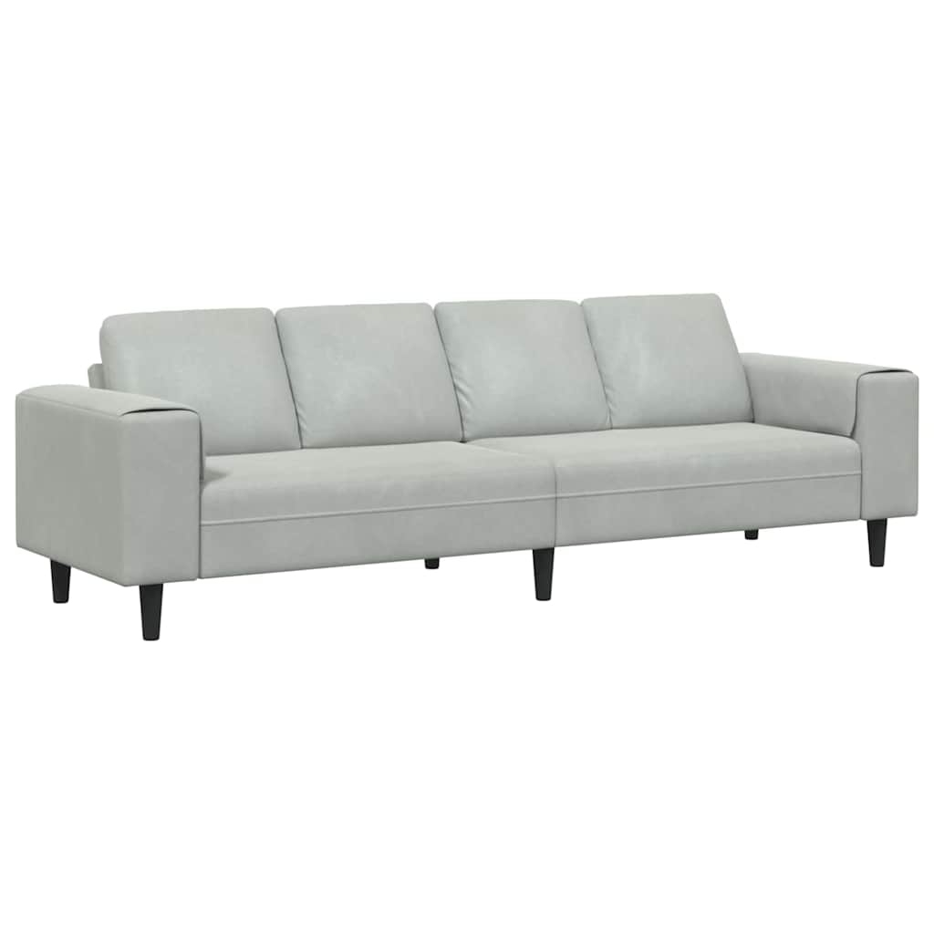 Living Room Sofa Light Grey 250 x 77 x 76 cm