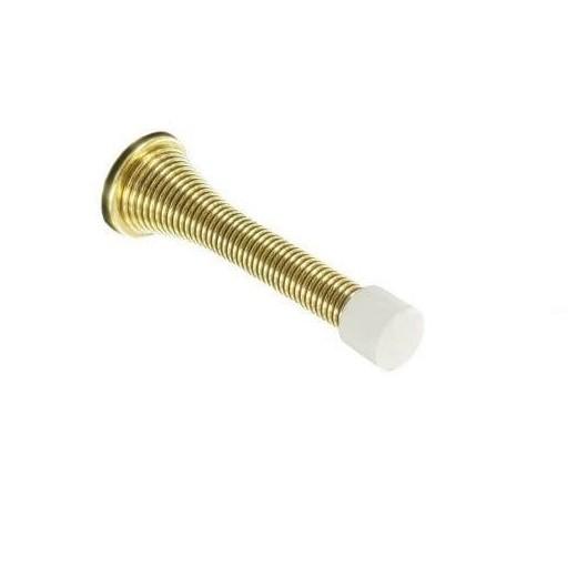 Securpak Brass Plated Spring Doorstop