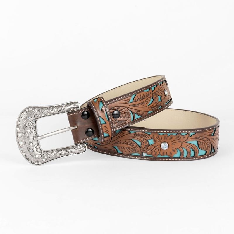 Cowboy Belts For Men Western Vintage Western Belt Turquoise Belt Buckle Belt