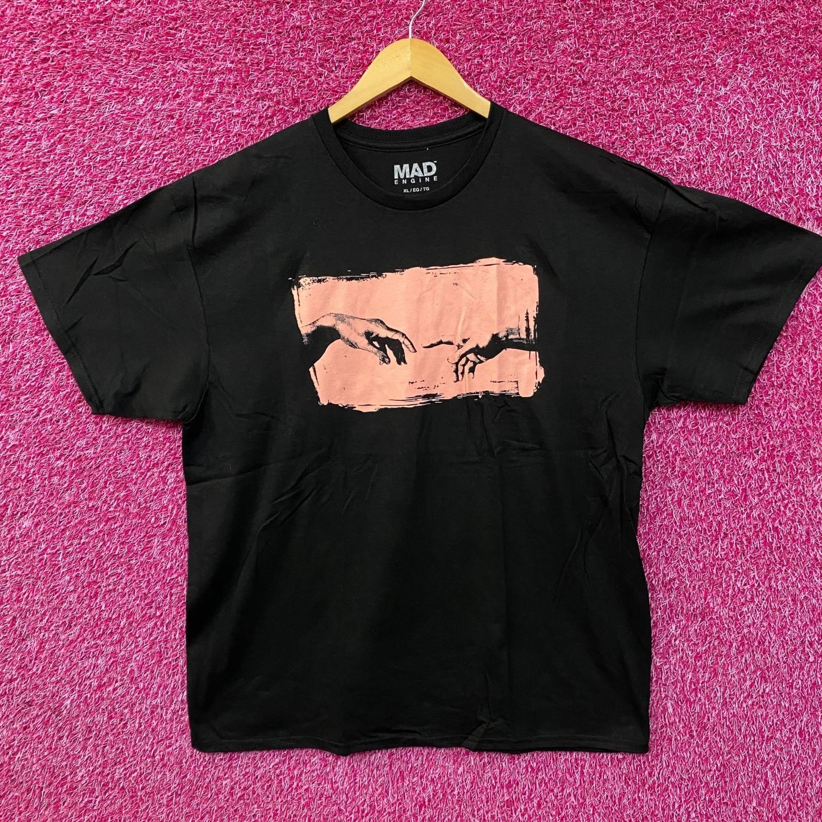 Mad Engine Футболка с принтом Микеланджело Адам Создание Арт 3XL