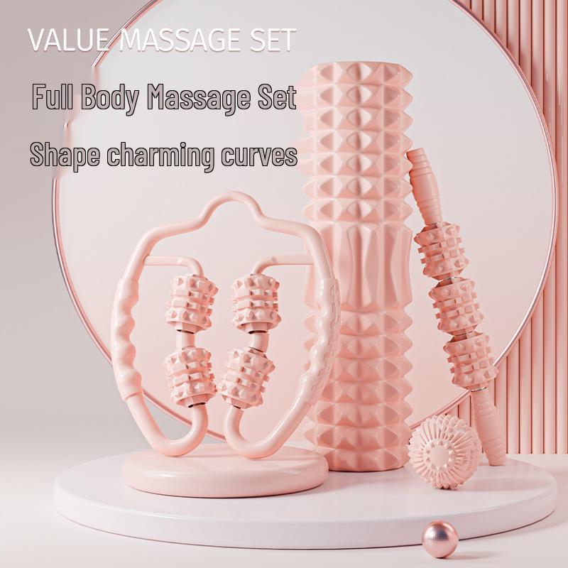 SanFan Yoga Foam Roller Set: Muscle Relaxation, Slim Calves, Wolf Tooth & Fascia Ball Massage Rollers.