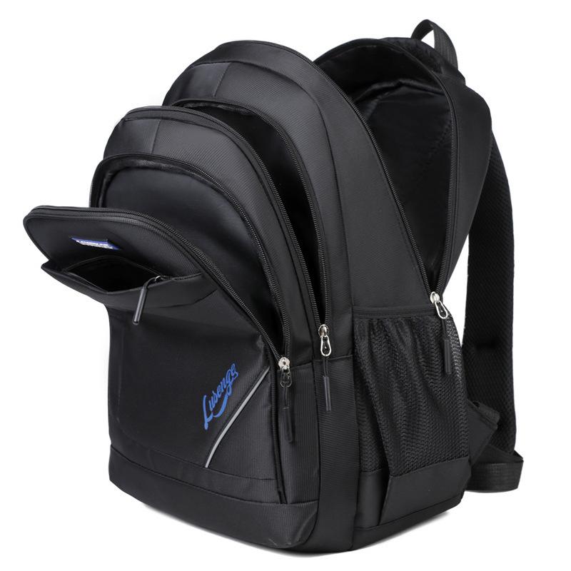 Schoolbag Solid Color Fashion Student School Bag Middle School Backpack Business Travel Computer Backpack New Simple Travel Bag