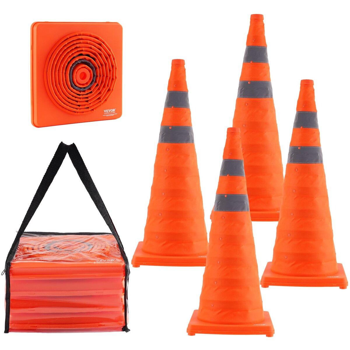 Safety Cones, 4 Pack 28 inch