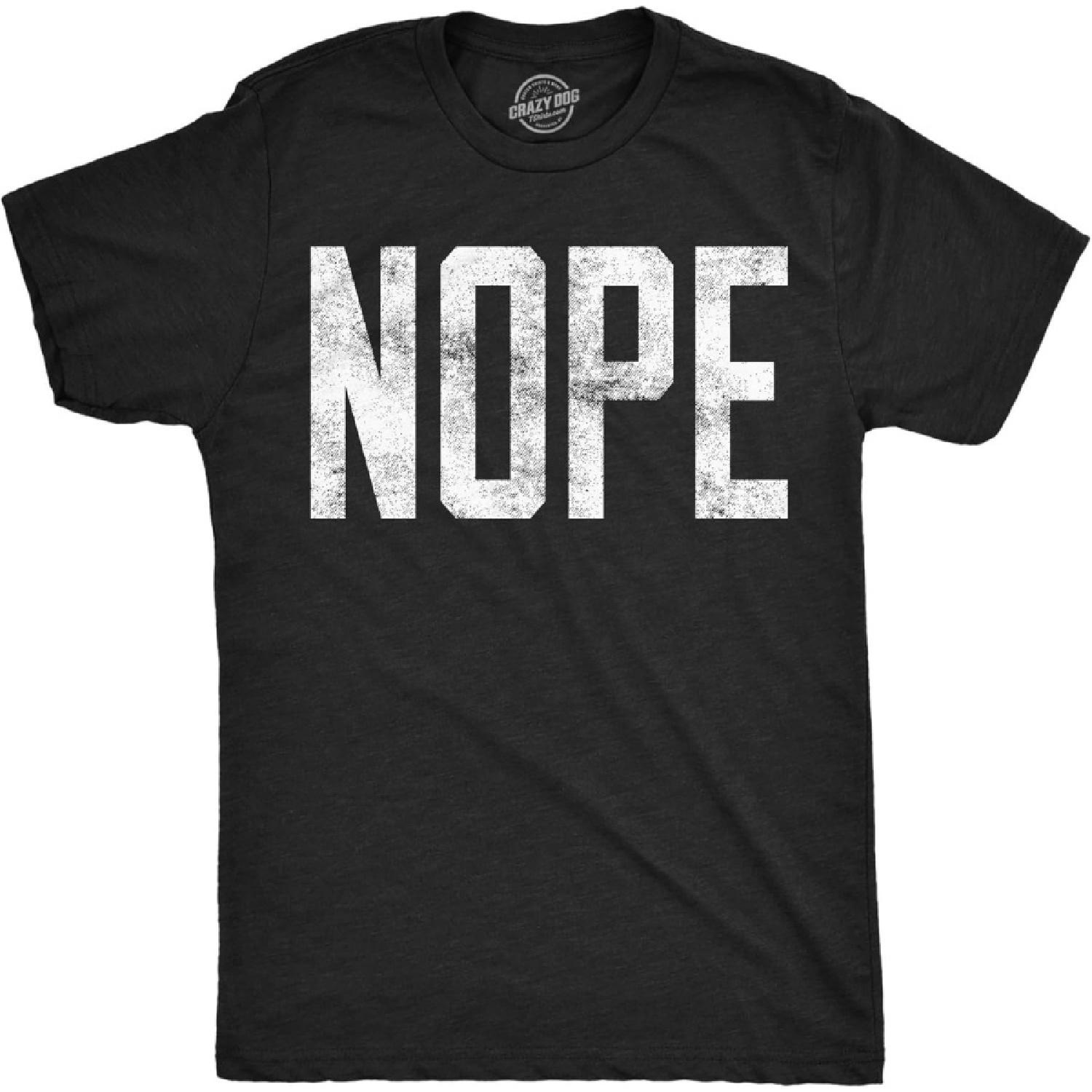 Футболки Crazy Dog Мужская Футболка Nope Смешная Не Сегодня Сарказм Юмористическая Шутка Прикол Подарок для Взрослого S