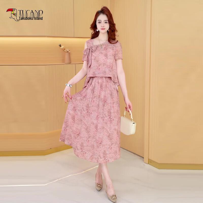 Woodpecker Women s Pink Summer Pullover Dress M