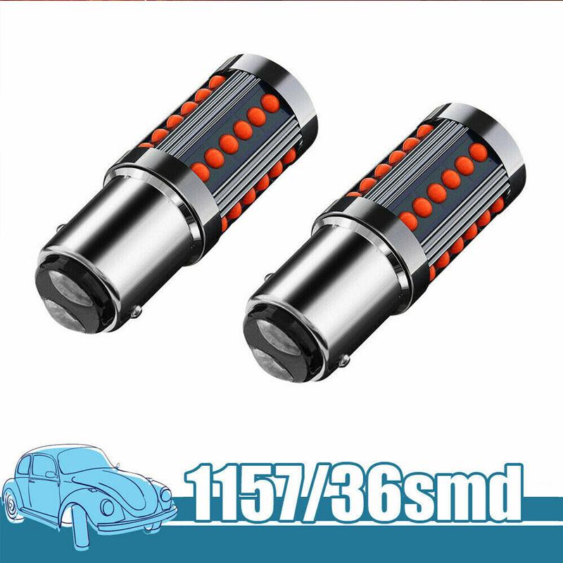 2Pcs Red 1157 BAY15D 36 COB  900lm 12-24v LED Tail Lamp Car  Reverse Turn  Signal Brake Light Parking Bulb