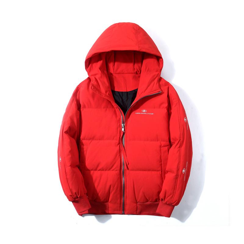 Nová pánská volná krátká bunda s bílým kachním peřím, módní značka