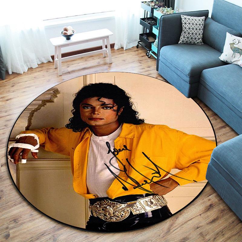 Renowned American Grammy Award Winning Singer Michael Jackson's Circular Carpet Is Soft, Home, Bedroom, Door Mat Decoration, and Non Slip Carpet F1