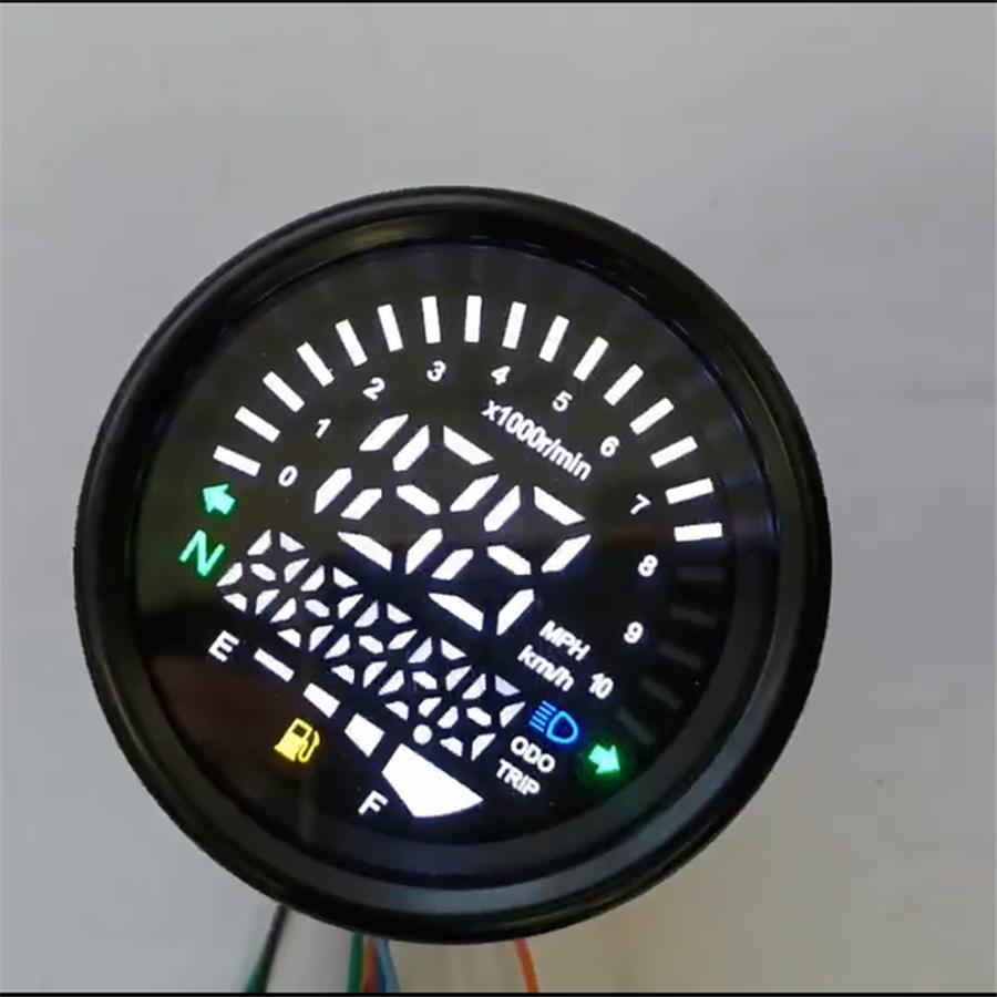 Motorcycle Meter Speedometer Digital Odometer 199KM/H For 4 Stroke 2/4 Cylinders