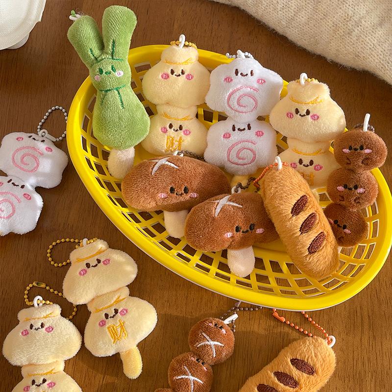 Cute Cartoon Kanto Cooking Doll Pendant Keychain Kawaii Simulation Food Filled Doll Backpack Decoration Pendant Accessories Gift