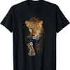 Leopard Portrait Animal Illustration Art Leopard T-Shirt