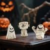 Cartoon Pumpkin Ghost Resin Craft Miniature Sculpture Cute Spooky Scene Decor Tabletop Ornament Home Party Halloween