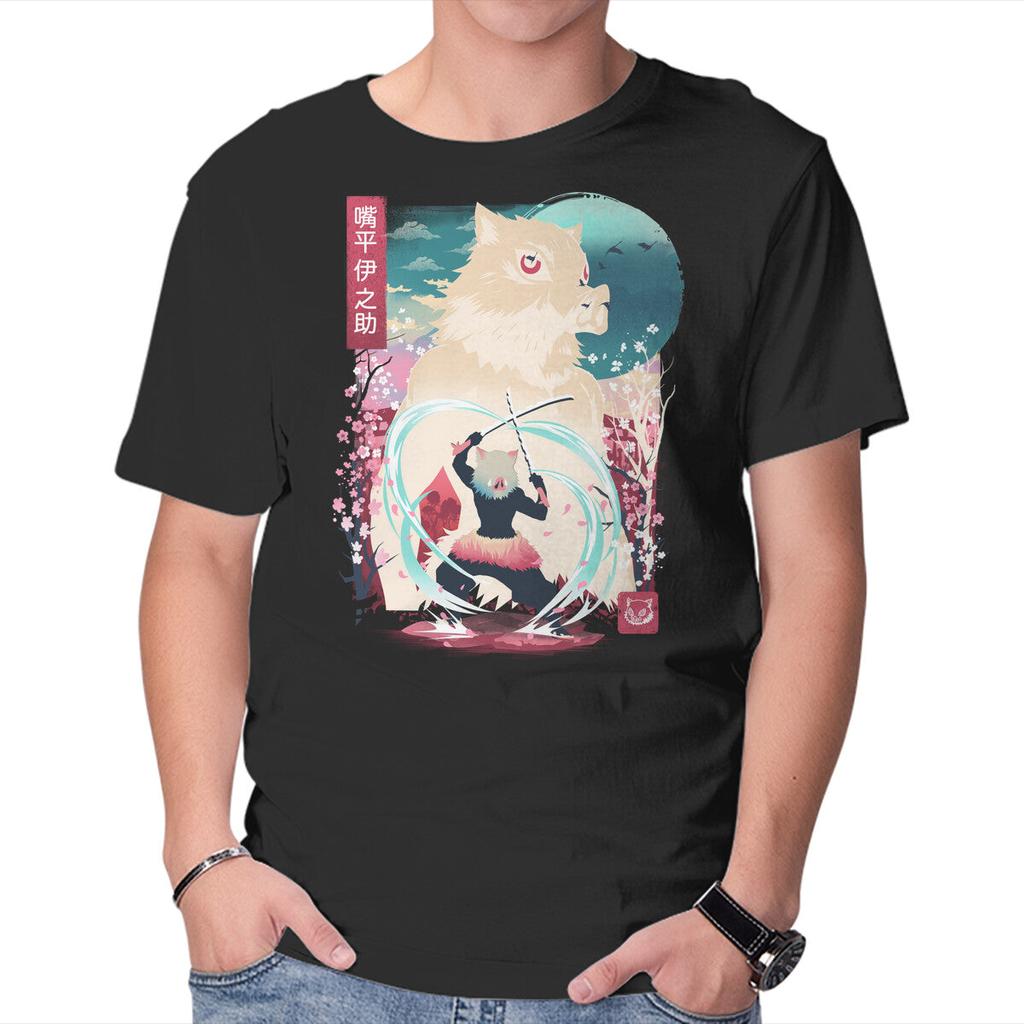 Unisex Crew Neck T-Shirt Beast Breathing Landscape Graphic Short Sleeve Casual Tee