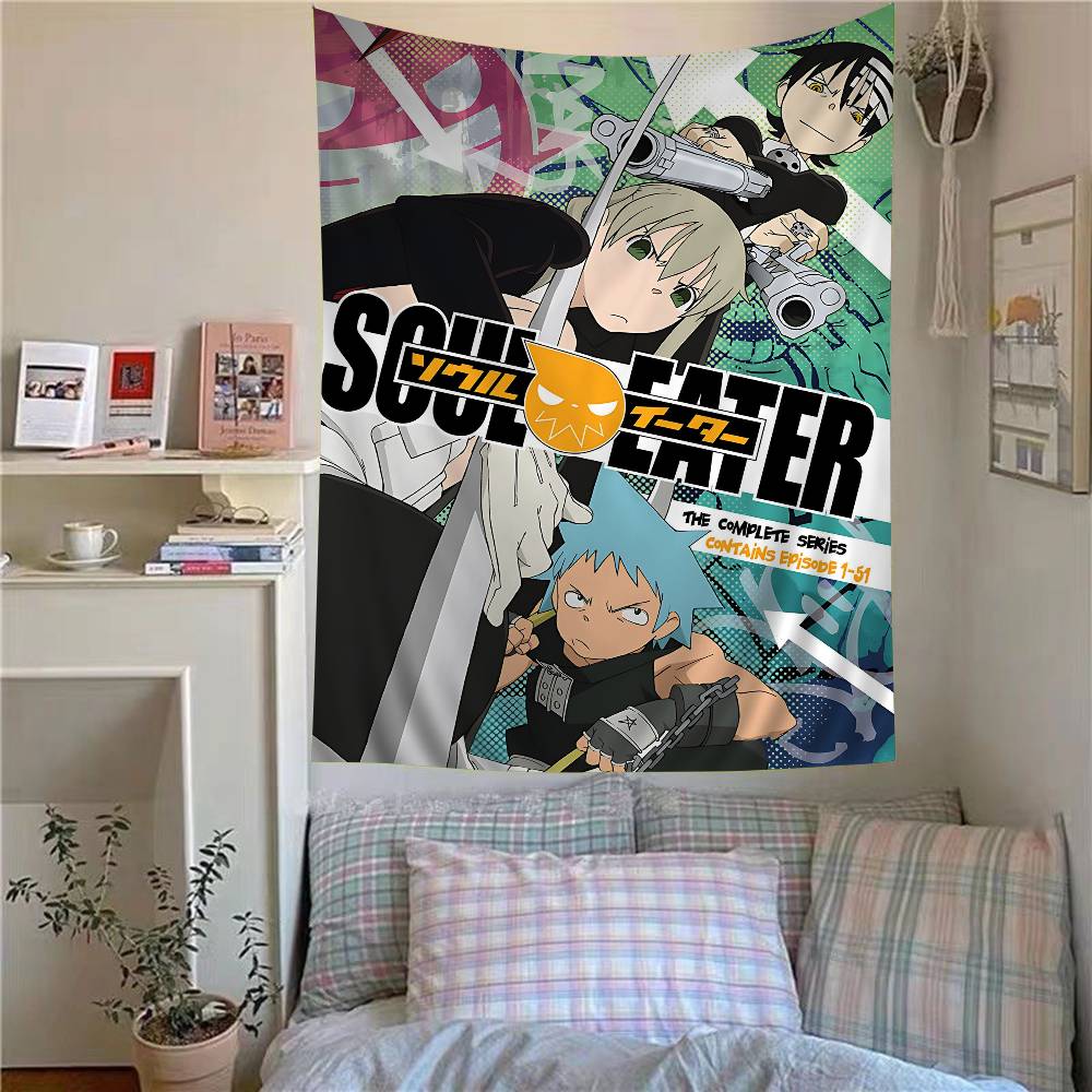 Classic Anime Soul Eater Colorful Tapestry Wall Hanging Bohemian Wall Tapestries Mandala Wall Hanging Sheets
