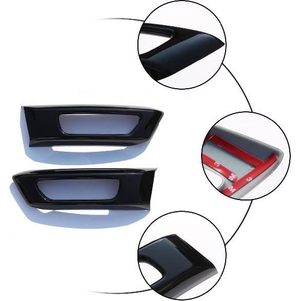For Range Rover Sport 2014-2017 Car ABS Front Fog Lamp Trim Accessories (Gloss Black)
