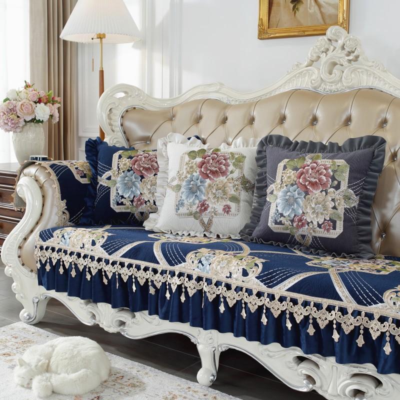 European Style Sofa Cushion Four Seasons Universal Non-slip Cover Cover Sofa Cushion Leather Cover Cloth Cushion