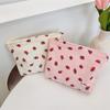 Lovely Strawberry Women's Cosmetic Bag Retro Corduroy Female Travel Bento Shoulder Bags Simple Portable Ladies Storage Handbags