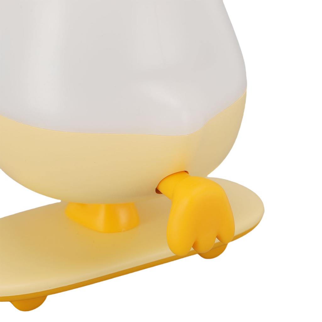 Cute Skateboard Chicken Night Light Warm White Stepless Dimmable USB Rechargeable LED Bedside Lamp for Bedroom