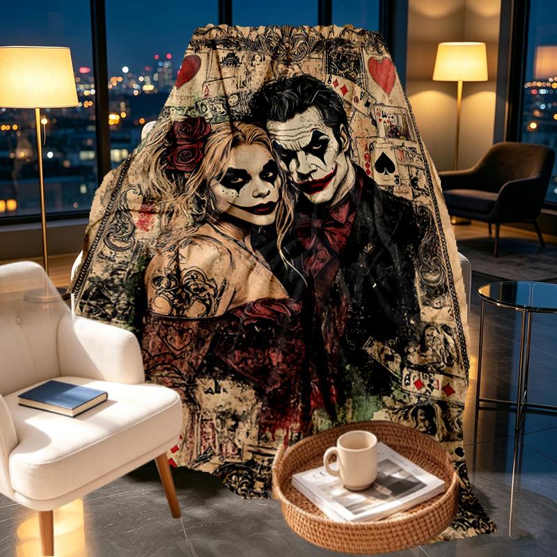 Superhero Print Blanket - Soft & Comfortable, for Bedroom, Travel, Sofa, Home Decoration - Birthday Christmas Gift for Friend
