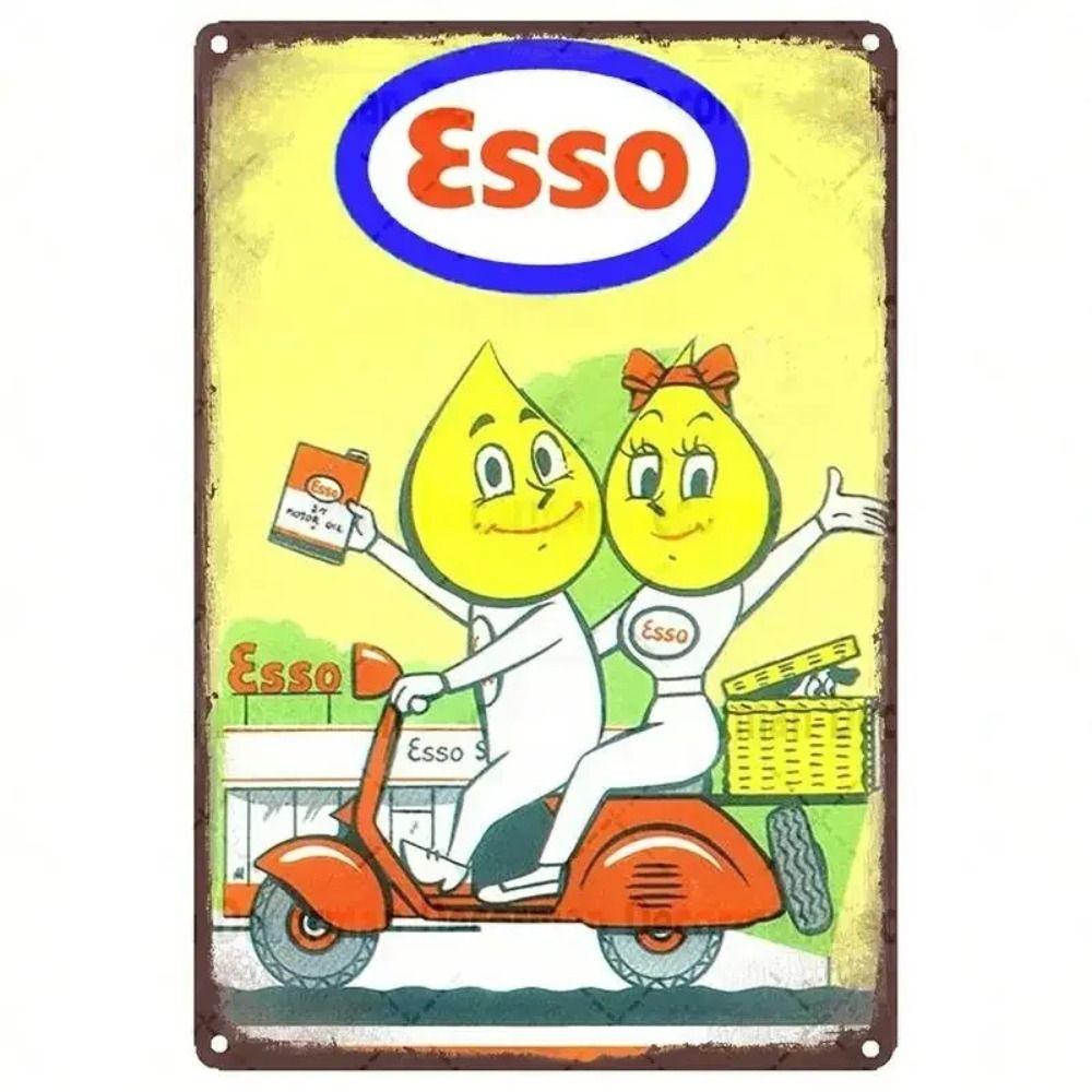 Mike Eso Tiger Retro Poster Girl Metal Tin Sign 20x30cm