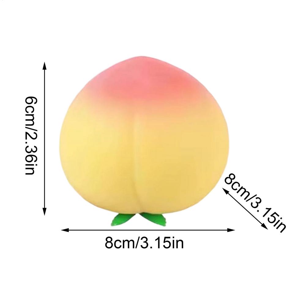 Novelty Squeeze Toys Portable Party Favor Stretchy Squeeze Balls Kids Cute Peach Shape Stress Reliever D ecompression Toy