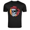 Vintage Skull Hat Flower Retro Graphic T-Shirt