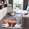 1PC Custom Name Gnome Heart Snow Theme Floor Mat Ideal for Living Room, Game Rooms, Office, Bedroom,Floor Mat Playful Design