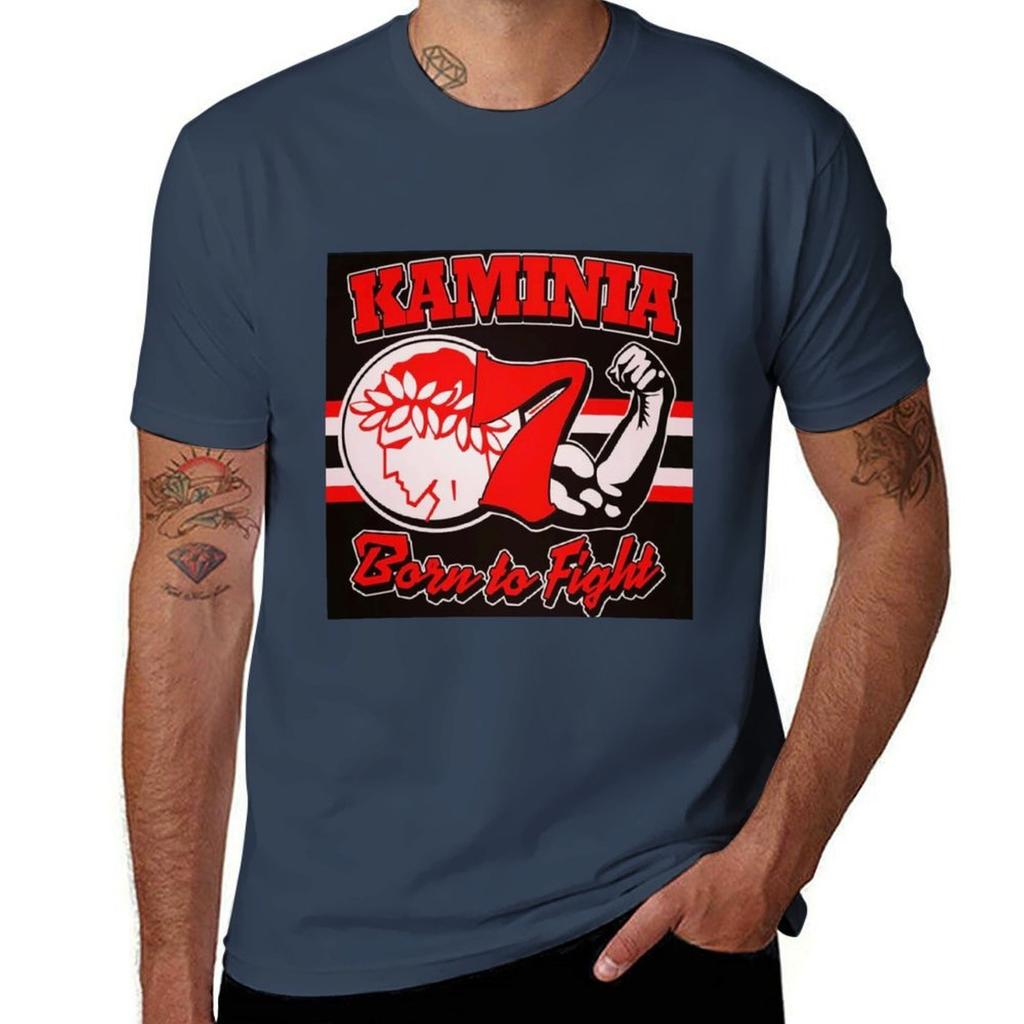 Olympiakos Gate 7 Kaminia TShirt cotton t shirt man t shirts for man graphic funny TShirt