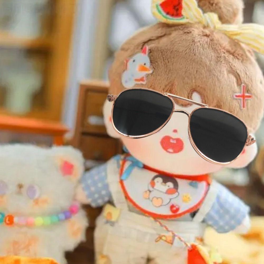 Metal Doll Glasses Photo Prop Doll Accessories Cute Plush Doll Eyeglasses  Dolls