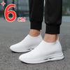 Herren Vulkanisierte Schuhe Erhöhungsschuhe Atmungsaktiv Unsichtbare Höhenvergrößerung Sneaker Mann 6CM Höhe Erhöht Socken Schuhe
