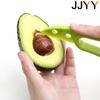 JJYY 3 in 1 Avocado-Schneider Shea-Entkerner Butter-Frucht-Schäler Schneider Fruchtfleisch-Separator Plastikmesser Küchengemüsewerkzeuge