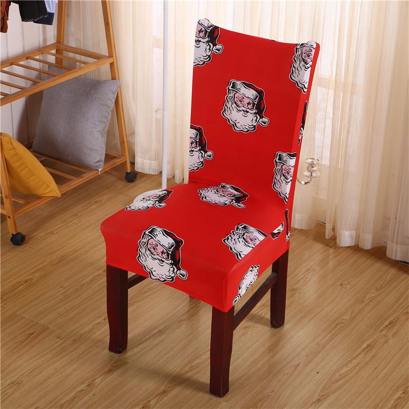 Set 4 Coprisedie Elasticizzati Natale Babbo Natale Rosso – Fodere Rimovibili Per Sedia Da Pranzo, Proteggono Da Macchie E Animali, Adatti A Sedie Parsons 45-55 Cm