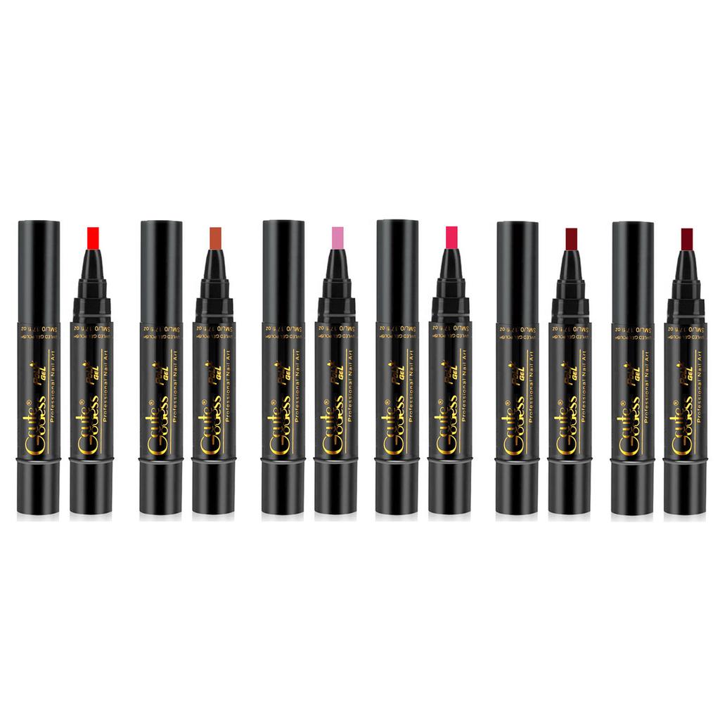 Pix pentru unghii cu gel 6 buc Pix cu gel pentru unghii cu un pas 3 în 1 Lampă UV LED pentru înmuiere Instrumente disponibile pentru arta unghiilor