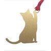 Toyo Seimitsu Cat Bookmark Maneki Neko Lucky Cat Silhouette Metallic Gold Stainless Steel Book Marker CAT-053