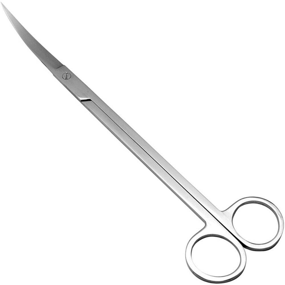 Aquascaping Maintenance Cleaning Fish Tank Aquatic Glass Cutter Aquarium Plant Tool Scissors Curved-Shiny