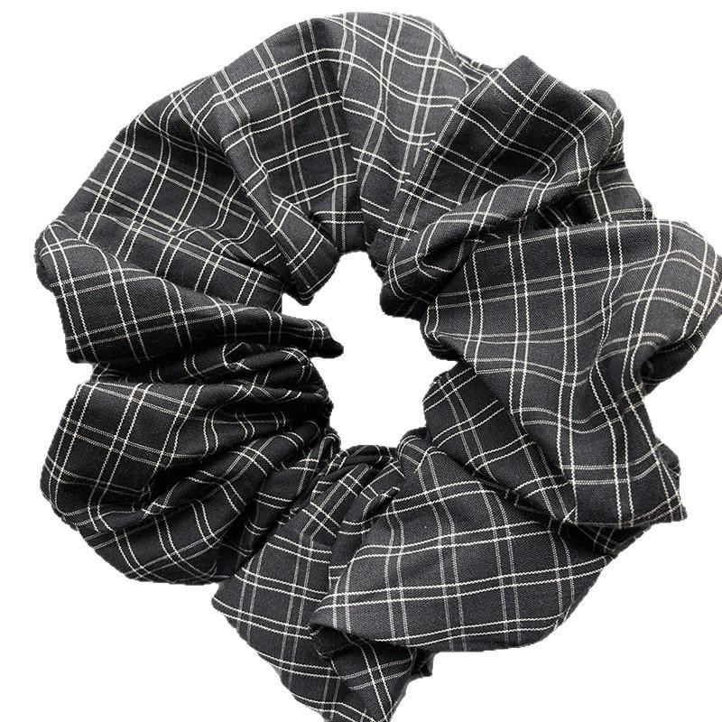 2025 Retro Plaid Fabric Scrunchie Hair Tie for Women